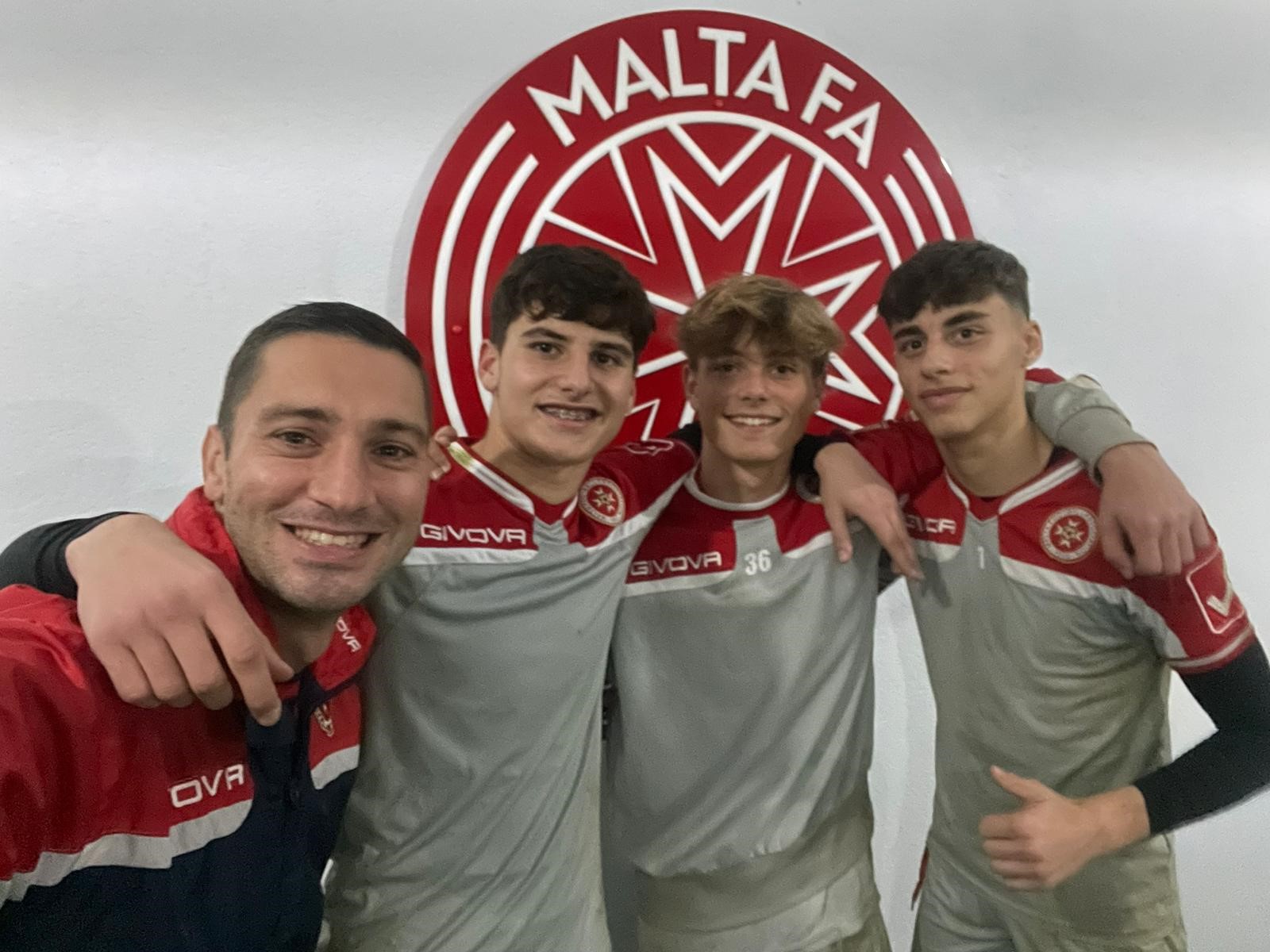 Sam Bartolo with Malta National Team goalkeepers